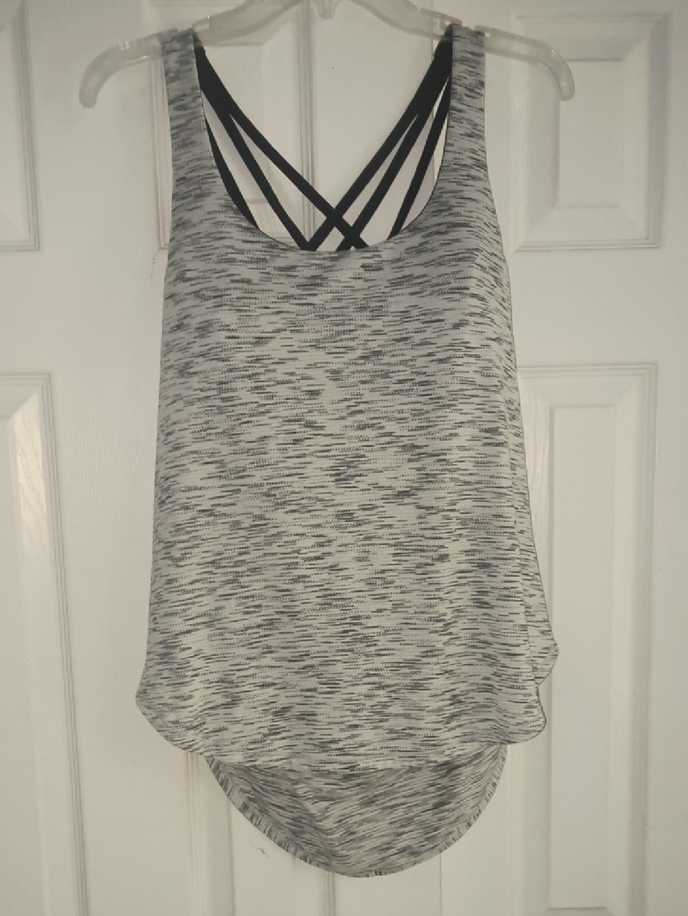 Lululemon Free To Be Serene Tank Size 10 Tiger Space Dye Black White / Deep Coal - Picture 3 of 7